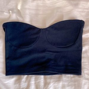 Black Bustier Crop Top